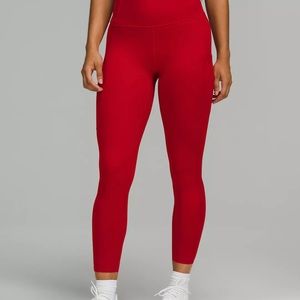 Lululemon Fast and Free High-Rise Tight 25" RED size 4